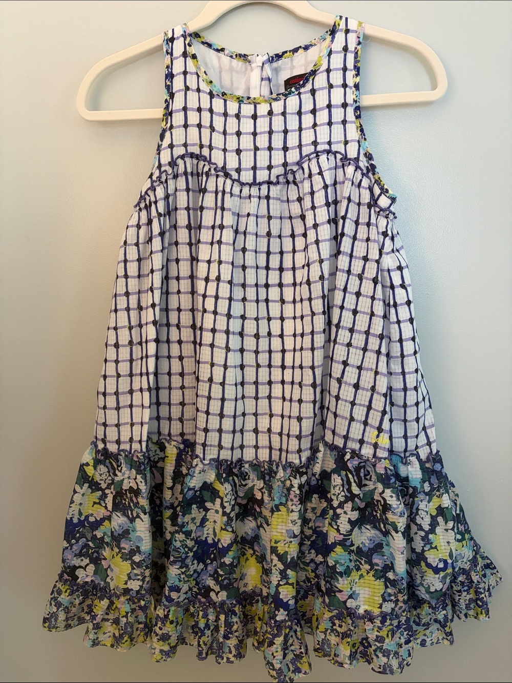 Catimini designed in France girls blue floral navy playful twirl dress size 14